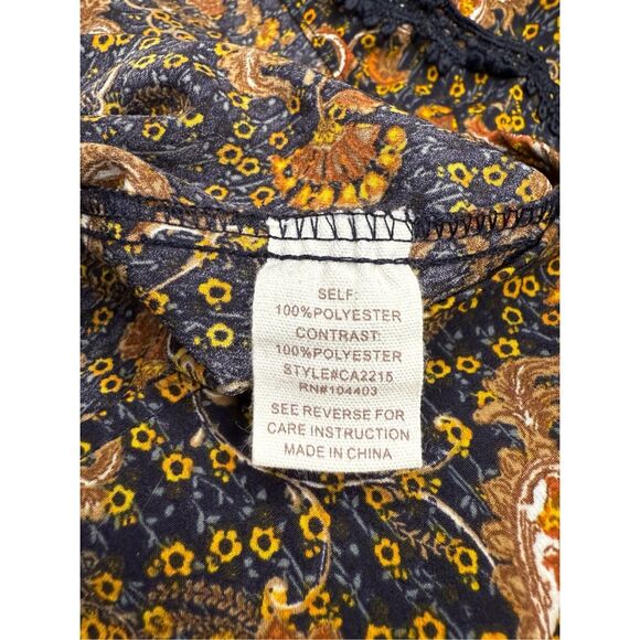 SOLD🚫 Anthropologie By the River Women’s Small Floral Puff Sleeve Midi Dress - Picture 13 of 13